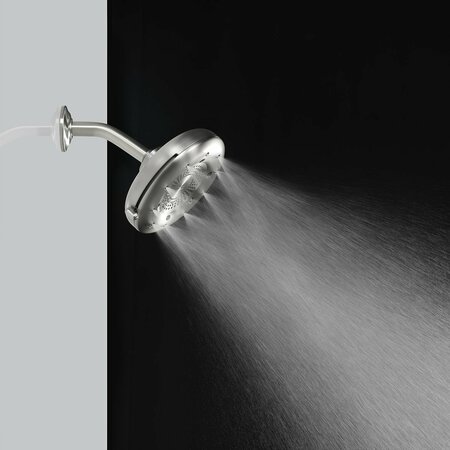 BRONDELL Nebia Corre Four-Function Fixed Shower Head, Brushed Nickel N400R0SRN